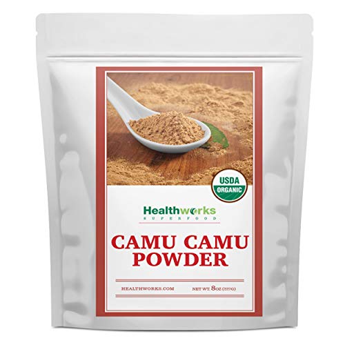 Healthworks Camu Camu Powder Organic (8 Ounces) | All-Natural & Certified Organic | Antioxidants, Vitamin C & Potassium | Peruvian Origin | Juices, Teas & Smoothies