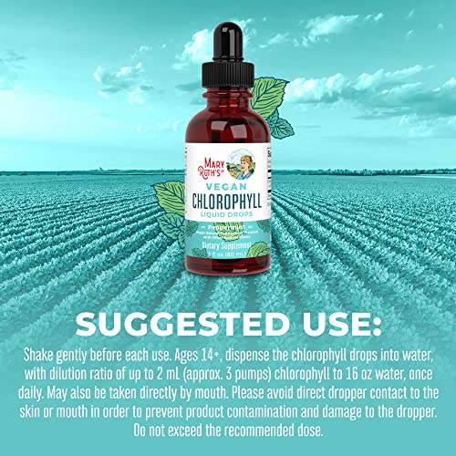 Chlorophyll Liquid Drops for Immune Support | Liquid Chlorophyll Drops | Energy Boost | Skin Care Supplement | Natural Deodorant | Vegan | Non-GMO | Gluten Free | 2 Fl Oz