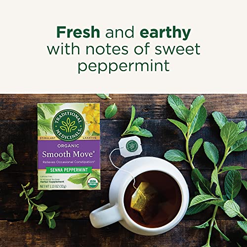 Traditional Medicinals Organic Smooth Move Peppermint Tea, 16 ct
